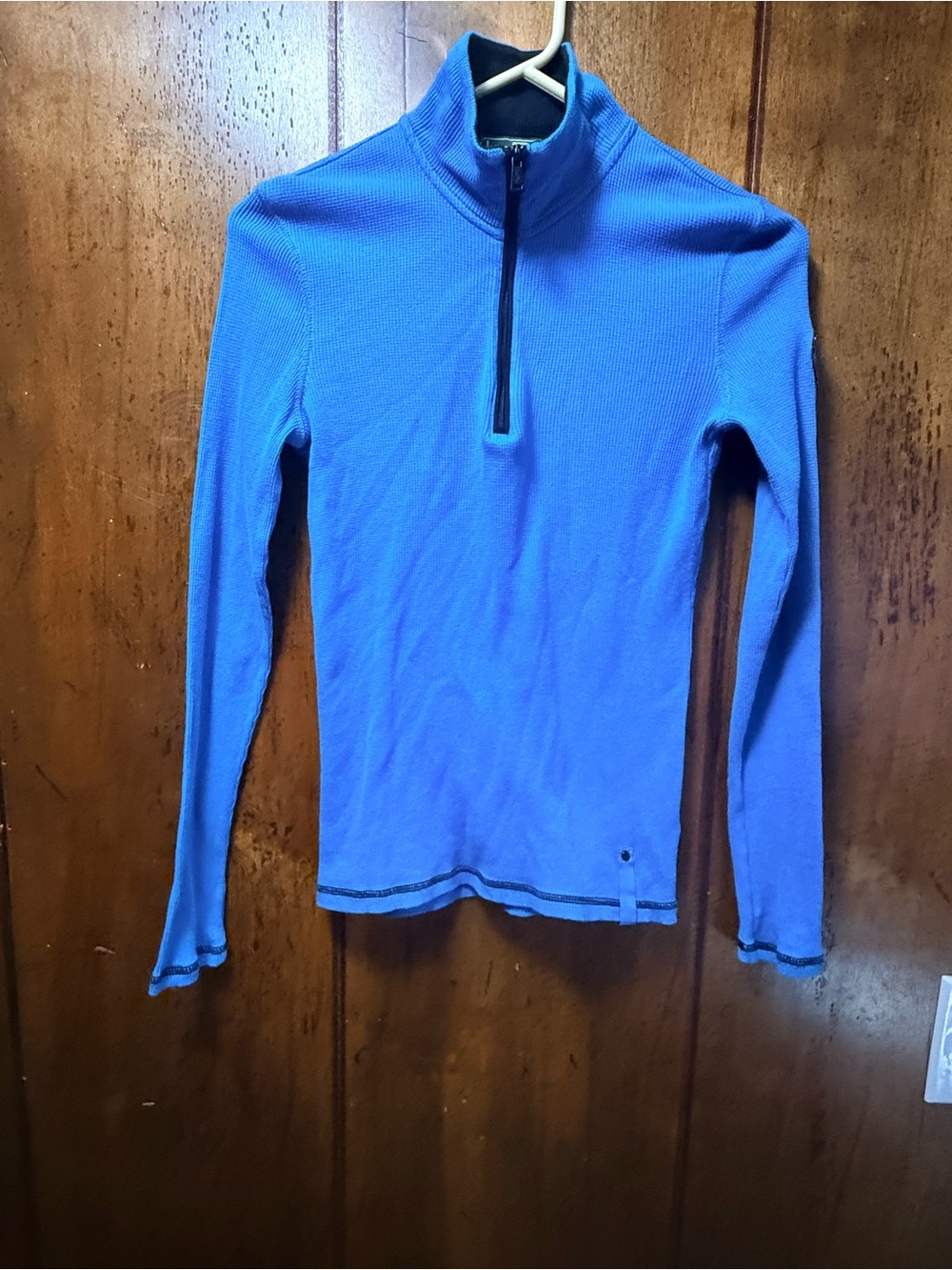 Ralph Lauren Electric Blue Quarter-Zip Thermal Top